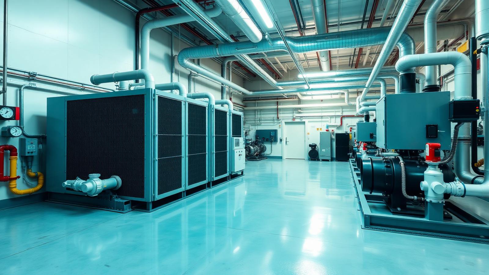 Trade technicians servicing critical building equipment